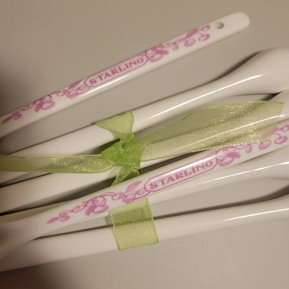 Hotel Starlino Logo Ceramic Spoons (6) ~ Bar Cart ~ Coffee Bar ~ Dessert Spoon